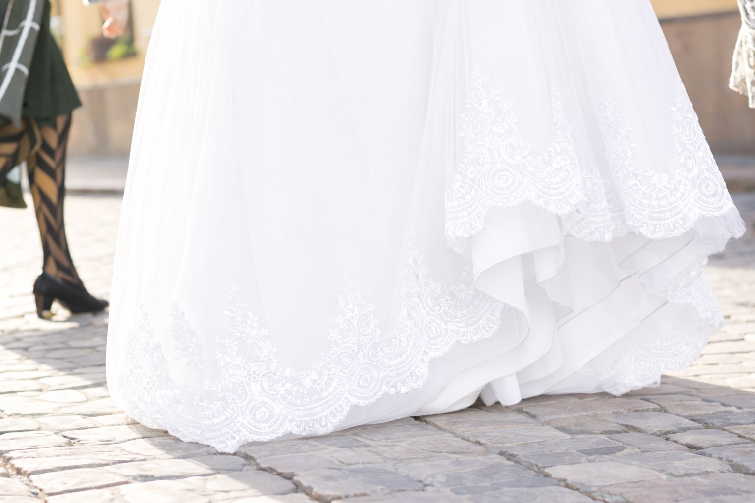 Wedding dress after professional cleaning